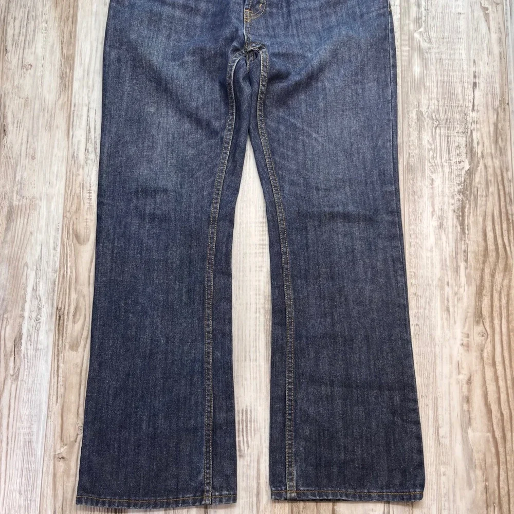 Levis 523 Classic Straight Leg Jeans Mens 32 Dark Wash Indigo Button Fly